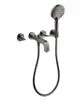 AXOR-HG-AXOR-Citterio-3-Loch-Wannenarmatur-Unterputz-fuer-Wandmontage-mit-Hebelgriffen-und-Rosetten-Polished-Black-Chrome-39448330 gallery number 1